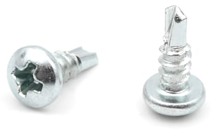 Design61 Tornillos autoperforantes cabeza semicircular PH2 Phillips acero endurecido galvanizados resistentes a la corrosión para madera y construcción metálica Tornillos autorroscantes (3,5 x 9,5 mm