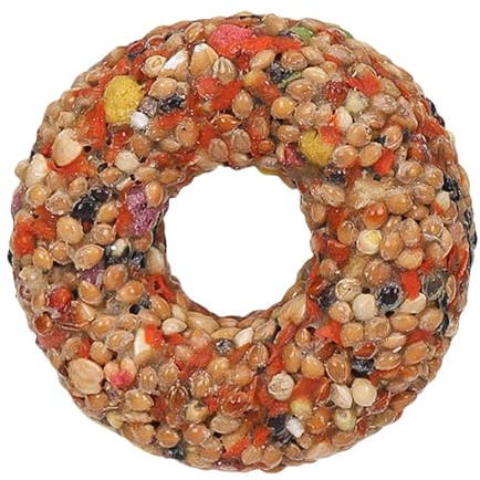 Bird Snacks Crunchy Small Donut Shaped Grain Teether Enrichment Treat | Parakeet Toys Aviary Lovebirds Small Birds