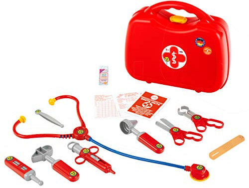 Theo Klein 4383 Arztkoffer | 14-teiliger Doktorkoffer mit Stethoskop, Thermometer, Spritze und praktischem Tragegriff | Maße: 28 cm x 9,5 cm x 22 cm | Spielzeug für Kinder ab 3 Jahren