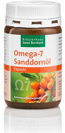 Sanct Bernhard Omega - Cápsulas de aceite de espino cerval de mar con aceite de espino amarillo orgánico (100 cápsulas)