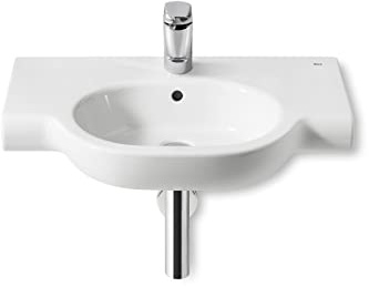 Roca,Meridian,Lavabo de porcelana mural,Blanco,700mm x 460mm x 150mm,A327240000
