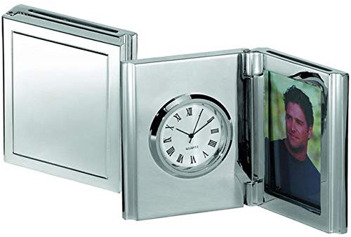 Versilberte Fotouhr cod.EL083 cm 10x1,5x6,5h by Varotto & Co.