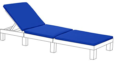 Gardenista Garden Sun Lounger Replacement Pad | Allibert Keter Daytona Lounger Cushion | Outdoor Water Resistant Sunlounger Recliner Chair Cushion | Patio Furniture Sunbed Cushion (Blue)