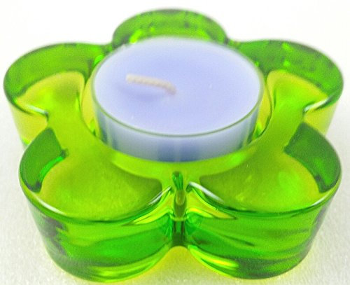 1a PartyLite - Teelichthalter ESPRIT, GRÜN - P90585 - H: 2,3cm - Glas