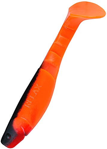 Relax Kopyto 4L 10 cm gummifisk 10 stycken gös gummibete 072 Japan röd svart