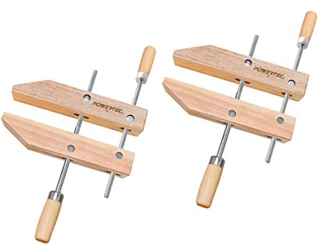 POWERTEC 71522 Wooden Handscrew Clamp – 6 Inch | Hand Screw Clamps for Woodworking, 2PK