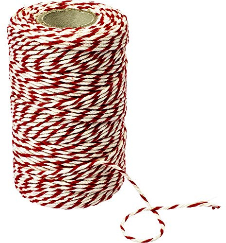 Browin 310205 Cotton Twine/String for Meat Tying, 50 Meter Length, Red/White, 100 g