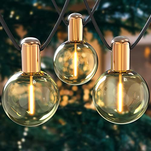 L.A. NOVA String Lights Indoor, G50 with 20 Shatterproof Bulbs LED Vintage 24Ft Lights for Bedroom Decor, Pluggable Filament, Transformer Extension, Dimmer…