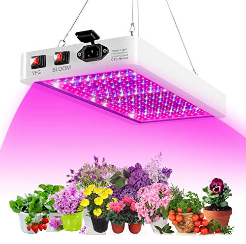 Lamparas LED Cultivo, 2000w Lámparas de Crecimiento, lámpara de planta de espectro completo con conexión en cadena, Grow Lamp LED de interior con 312 LEDs, para frutas, verduras, invernadero