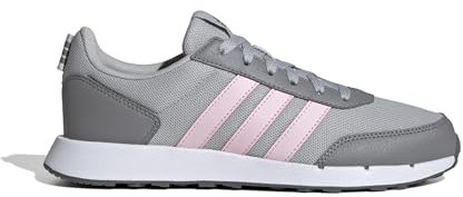 adidas Run 50s Shoes, Zapatos Mujer, Grey Two/Clear Pink/Grey Three, 38 EU