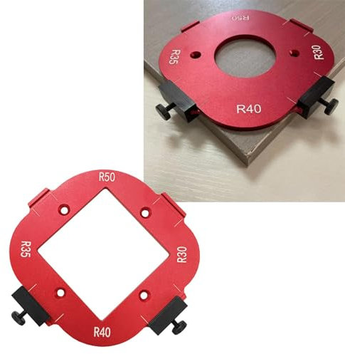 Eckradius-Schablone, 4-in-1, Rund, R30/R35/R40/R45, Tragbare, Abgerundete R-Winkel-Bogenschablone für Holzbearbeitungs-DIY-Projekte