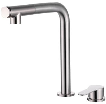 XJTNLB Vorfenster Küchenarmatur mit Brause Gebürstet Küchenarmatur Lift mit 2 Strahlarten 360° Drehbar Wasserhahn Küche Zur Vorfenstermontage