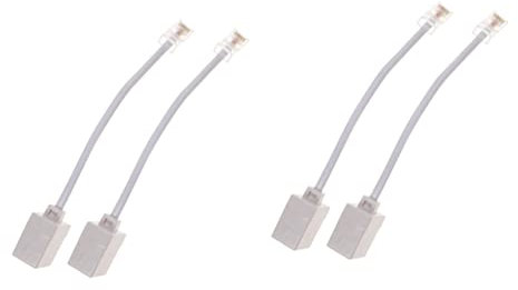 Uonlytech 4pezzi Adattatore Ethernet Convertitore Telefonico Pc Pc Facile Usare Stabile e Telefono