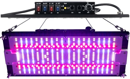 Grow Lampe 150W Pflanzenlampe led Vollspektrum für Zimmerpflanzen | UV IR Rot Blau Licht Schalter mit Samsung LM301H EVO Dioden, LED Grow Light Dimmbare Wachstumslicht