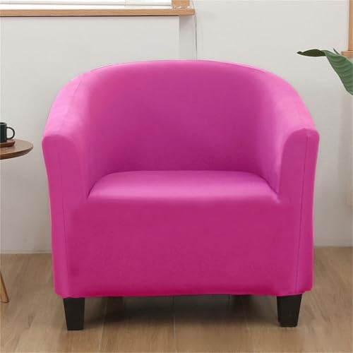 Hearda Sesselschoner 1-Teilig, Vier Jahreszeiten Reine Farbe Sesselbezug, Weiches Sesselüberwurf, Modern Stretch Sesselhusse, für Clubsessel Esszimmer Sessel Bezug (Rosa)