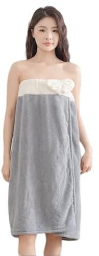 JIAHG Bademantel Damen Saunahandtuch Badeponcho Morgenmantel Damen Leicht Saunakilt Frauen Badetuch mit Druckknöpfen Sauna Frottee Tuch