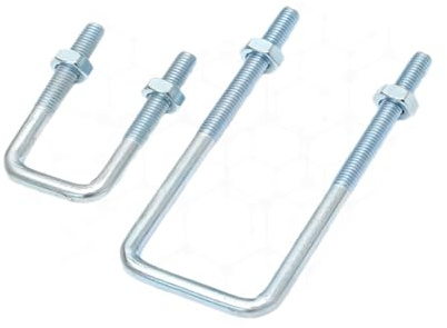 Pernos en U, sujetadores de pernos en U, M6 M8, acero al carbono, tarjeta cuadrada, ángulo recto, tarjeta en forma de U, perno en forma de U, tornillo en ángulo recto, tarjeta cuadrada, tubería, tubo