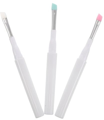 CALLARON 3pcs Liftique Brow Brush Cap Silicone Eye Makeup Brushes for Eyeshadow Eyebrow Tinting Lip Applicator Gentle Face for Travel