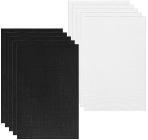 10pcs Fursuit Eye Mesh 0.5mm Therian Eye Mesh Sheet Waterproof Printable PVC Plastic Cosplay Mesh Blank Handicrafts Making Canvas Sheets for Cat Mask Fursuits Props Cosplay Craft Making Sculpt Decor