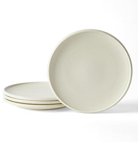 Jiwoo Frühstücksteller & Dessertteller 4er Ø21 cm Modern Bone China | Teller Set für Frühstück, Kuchen, Dessert & Snacks – leicht, robust, mikrowellen- & spülmaschinengeeignet