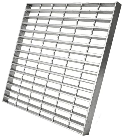 FWTRMRC Galvanized Steel Drain Grate 600x600x30mm Grating Square Gully Grid | B125 Class Heavy Duty Outdoor Drainage Grates Channel Garage Sewer Cover for Garden Pavement Grass Catch Basin Sliver