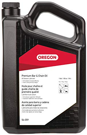 Oregon 54-059 Premium Bar and Chain Oil and Lubricant for Chainsaws, 1 Gallon Bottle (128 fl.oz / 4500 ml)