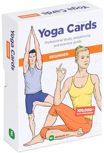 WorkoutLabs Yoga-Karten, visuelle Lern-, Planungs- und Trainingshilfe mit den wichtigsten Figuren, Atemübungen und Meditation mit Sanskrit-Asana-Namen (englische Version), Women's
