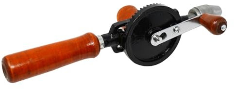 Dapetz Mano Trapano 1/4 Pollici 8mm Mandrino Attrezzi Doppio Pinione Legno Lato Trapanatura Manovella Manuale Turn