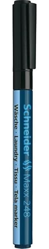 Schneider Maxx 248 Wäsche-/ Textilmarker (zum permanenten Beschriften von Textilien, waschfest und kochfest bis 90 °C) Schre