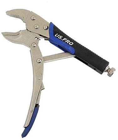 US PRO Tools 10 Inch Curved Jaw Locking Pliers with Soft Grip Handles 1848
