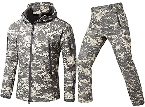 Czen Taktische Jacke und Hose für Männer, Kostüm, Kampfuniform, Jagd, Camo, Militär, 2 Stück, Set aus Kleidung Multicam der Armee