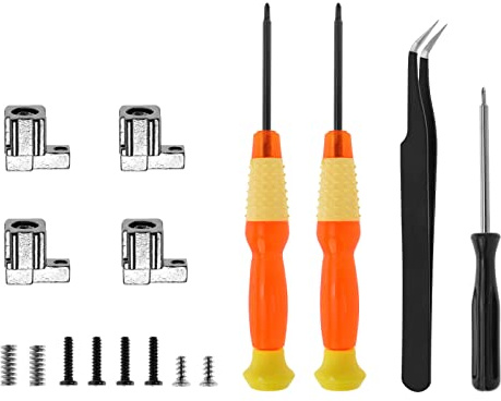 VGOL Kit d'outils de Réparation Remplacement de Boucle de Verrouillage en Métal Compatible avec Joy-Con Contrôleur avec Tournevis et Outil d'ouverture de Pince à Épiler [Video Game]