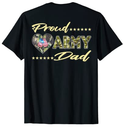Herren Erkennungsmarke, Motiv: Stolzer Armee, Vater, US-Flagge, Militär, Geschenk für Vater, Familie T-Shirt