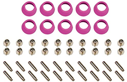 Plasmaschneider Verschleißteile AG60 - Ersatzteile - Zubehör Set - 50 Teile - Ø 1,0mm - VECTOR WELDING