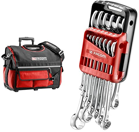 FACOM BS.R20PB BS.R20PB Trousse à Outils Trolley Dimensions (L x H x P) & Jeu de 14 Clés Mixtes - 440.JP14PB - Clefs Mixtes Métriques - Dimensions de 7 à 24 mm - Compact et Facile à Utiliser
