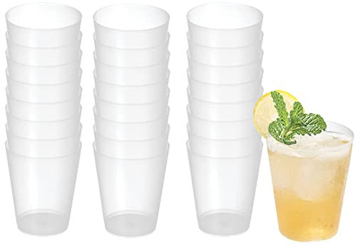 Vasos de Sidra Irrompibles de Plástico Transparente, Vasos Flexibles Ecológicos y Reutilizables para Servir Bebidas Calientes y Frías, Ideal para Fiestas, y Camping- 500 ml, 25 Unidades