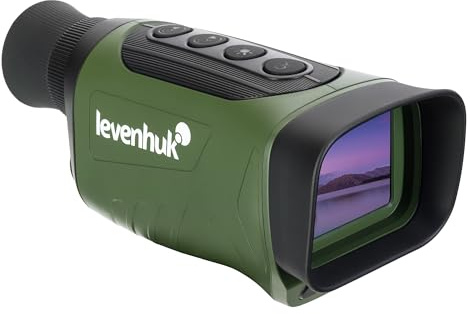 Levenhuk Atom Digital DNM50 – Monocular de Sujeción Manual, Compacto y Ligero, para Visión Diurna y Nocturna, con Grabadora de Fotos y Vídeos