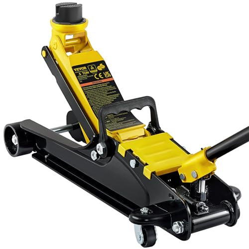 VEVOR Floor Jack, 2.5 Ton Low Profile, Heavy-duty Steel Racing Floor Jack With Single Piston Lift Pump, Lifting Range 85 mm-380 mm