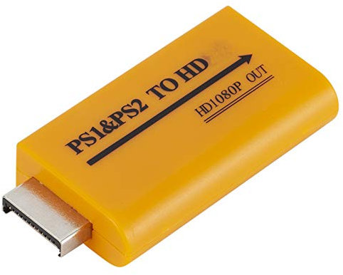 REACHYEA Adaptador convertidor compatible con HDMI de alta definición 1080P PS1/PS2 a HDMI compatible con Wii a HDMI para monitor de PC HDTV