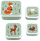 A Little Lovely Company Waldfreunde grün Lunchbox-Set Verschiedene Größen Naturthema