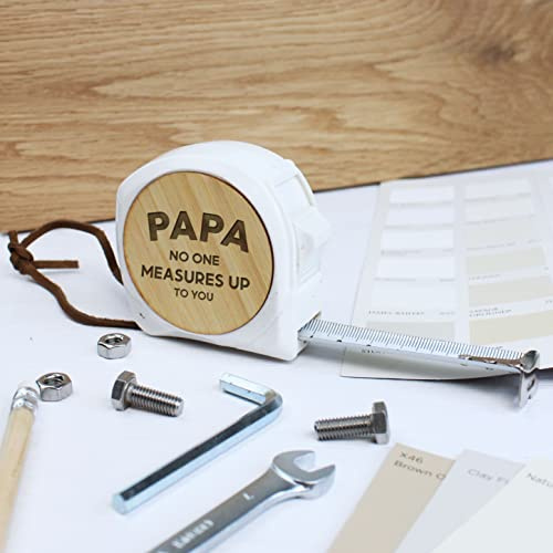 eBuyGB Tape Measure for Papa, No One Measures Up To You, Engraved DIY Tools, Father's Day, Birthday Gift for Him, 5 Metres