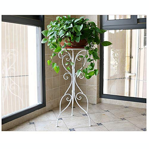 Support de Plantes Support de Fleurs en Fer Salon Moderne Simple Plantes succulentes au Sol Balcon Radis Vert Chlorophytum Taille: 26cm * 27,5cm * 79cm 3 Couleurs en Option Étagère à Fleurs
