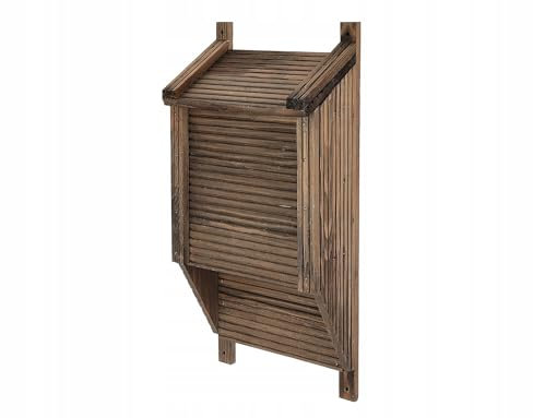 MAZUR Fledermauskasten | Fledermaus-Box| wetterfest | Kiefernholz | Holz | Fledermaus-Haus | Nistkasten | Fledermäuse Sommer & Winterquartier