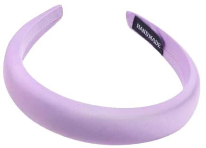 1 Pièces Bandeaux Cheveux Headband Couleur Cheveux Hoop Antidérapants ，Satin Bandeaux 3cm Serre-Tête Cheveux Headband Large Bandeau pour Femme et Fille, Violet
