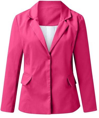 Damkavaj elegant kort – jacka dam vår lätt, reverskrage, blazer bomull elegant kort blazer, fickor, business kavaj med knappar, stora storlekar, kavaj, kort blazer, jacka med en knapp-blazer, Het