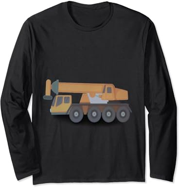 lifting platform vehicle colored comic design Long Sleeve T-Shirt