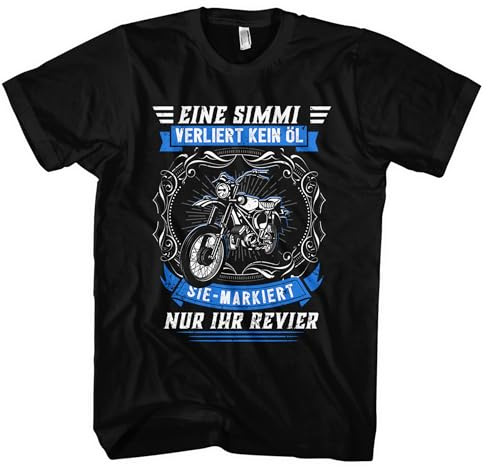 Revier markieren Herren T-Shirt | Simson S51 T-Shirt Herren Simson Tshirt Logo IFA Ostdeutschland DDR Moped Zweitakt Simmi