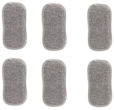 6 Pack Kitchen Cleaning Pads Biodegradable Microfibre Sponges Versatile Cleaning Dishwashing Scourers, Perfect for Kitchen Cleaning eco Friendly Cleaning Products scourers Non Scratch Cumilo