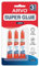 ARVO Super Glue Liquid 4g, Pack of 3 - All purpose, Fast-drying Impact Tough & Fast Setting with Anti-Clog Cap Ideal for Metal, Ceramics, Leather