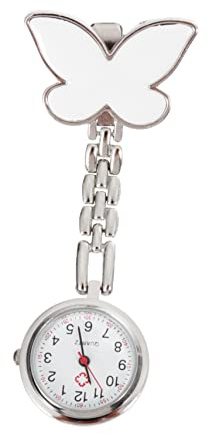 SOIMISS 3stücke Fob-Uhr Mit Clip-Design Praktische Ansteckuhr Für Ärzte Und Pflegepersonal Stilvolle Damen-taschenuhr Im Niedlichen Schmetterlingsdesign Für Alltag